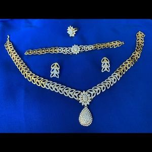 Dazzling Zircon in gold-tone setting.